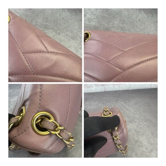 CHANEL Pagoda Quilted Mauve Gold Shoulder Bag - Picture 13 of 16